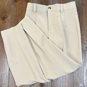 Zara Tan Pleated Trousers EUC